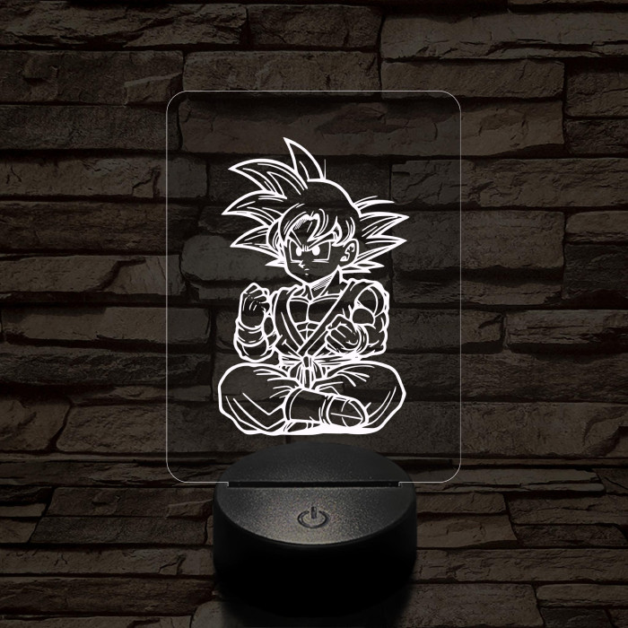 Songoku elszánt 7 színű 3D led lámpa