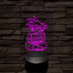 Songoku elszánt 7 színű 3D led lámpa