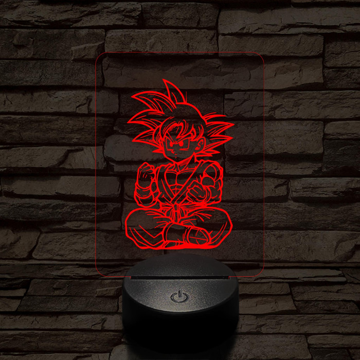 Songoku elszánt 7 színű 3D led lámpa