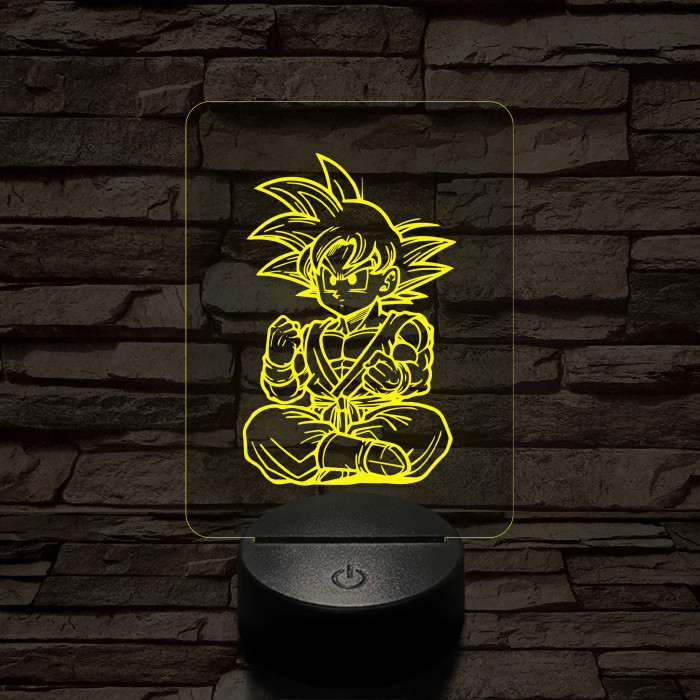 Songoku elszánt 7 színű 3D led lámpa