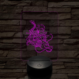 Songoku Shenron hátán 7 színű 3D led lámpa