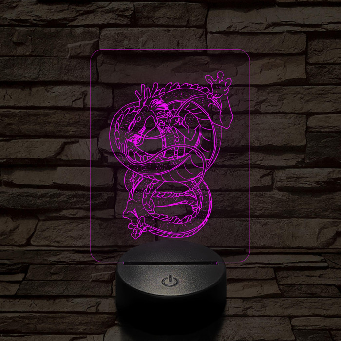 Dragon Ball Shenron sárkány 7 színű 3D led lámpa