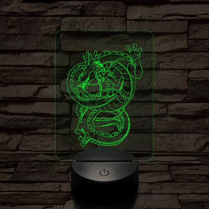 Dragon Ball Shenron sárkány 7 színű 3D led lámpa