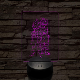 Songoku és Vegita 7 színű 3D led lámpa