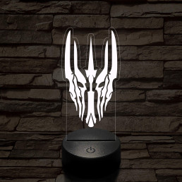 Sauron félelmetes sisakja 7 színű 3D led lámpa