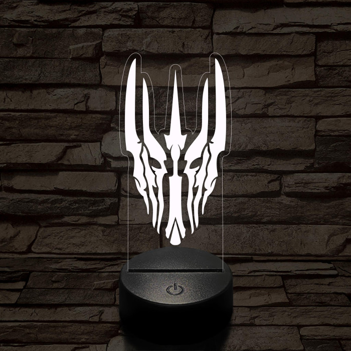 Sauron félelmetes sisakja 7 színű 3D led lámpa