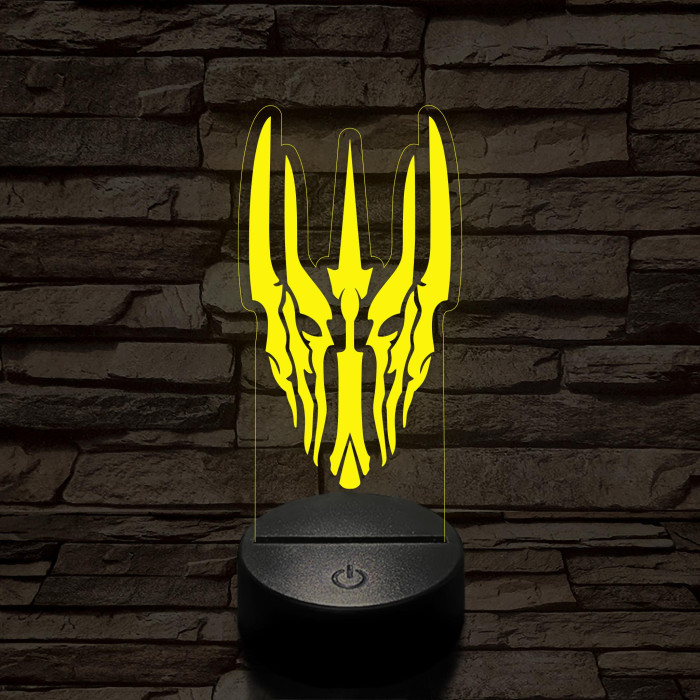 Sauron félelmetes sisakja 7 színű 3D led lámpa