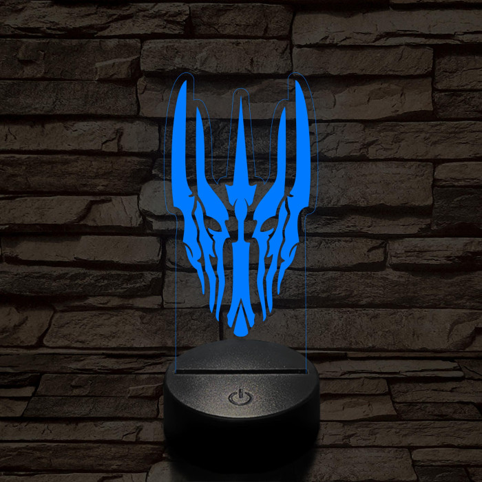 Sauron félelmetes sisakja 7 színű 3D led lámpa