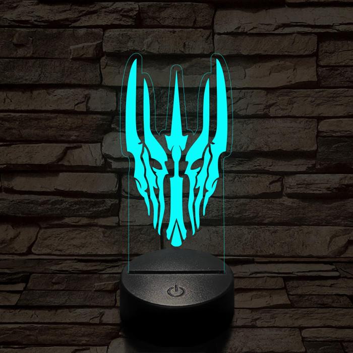 Sauron félelmetes sisakja 7 színű 3D led lámpa