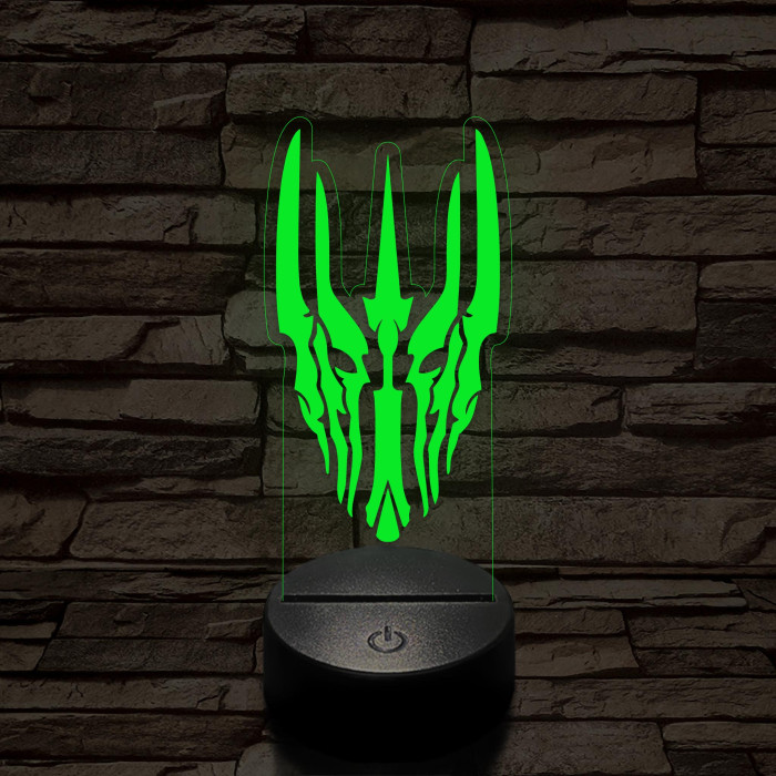 Sauron félelmetes sisakja 7 színű 3D led lámpa