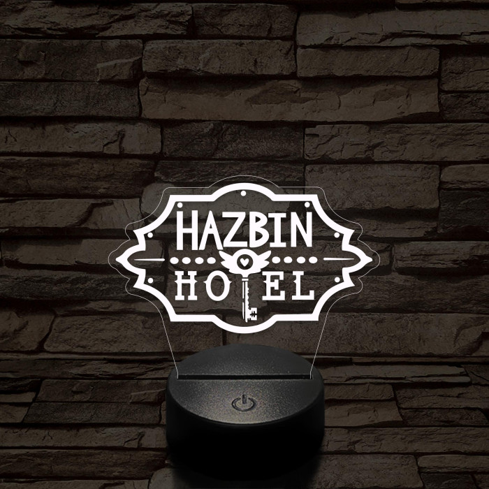 Hazbin Hotel logó 7 színű 3D led lámpa