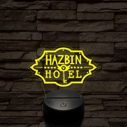 Hazbin Hotel logó 7 színű 3D led lámpa