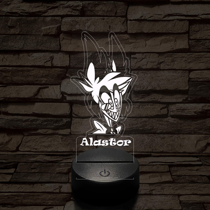 Hazbin Hotel Alastor 7 színű 3D led lámpa