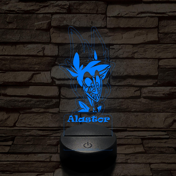 Hazbin Hotel Alastor 7 színű 3D led lámpa