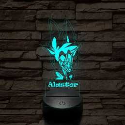 Hazbin Hotel Alastor 7 színű 3D led lámpa