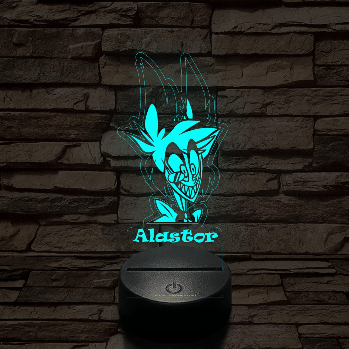 Hazbin Hotel Alastor 7 színű 3D led lámpa