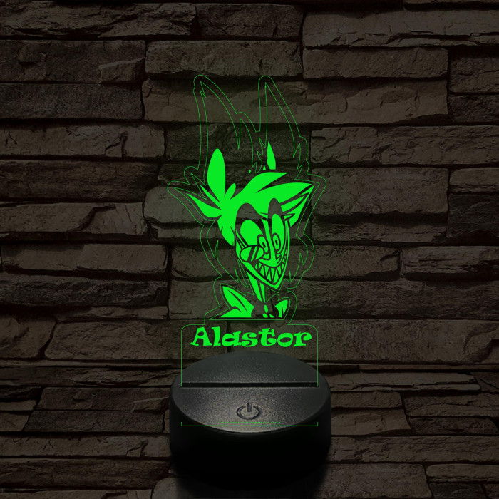 Hazbin Hotel Alastor 7 színű 3D led lámpa
