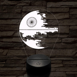 Csillag űrállomás II. 7 színű 3D led lámpa