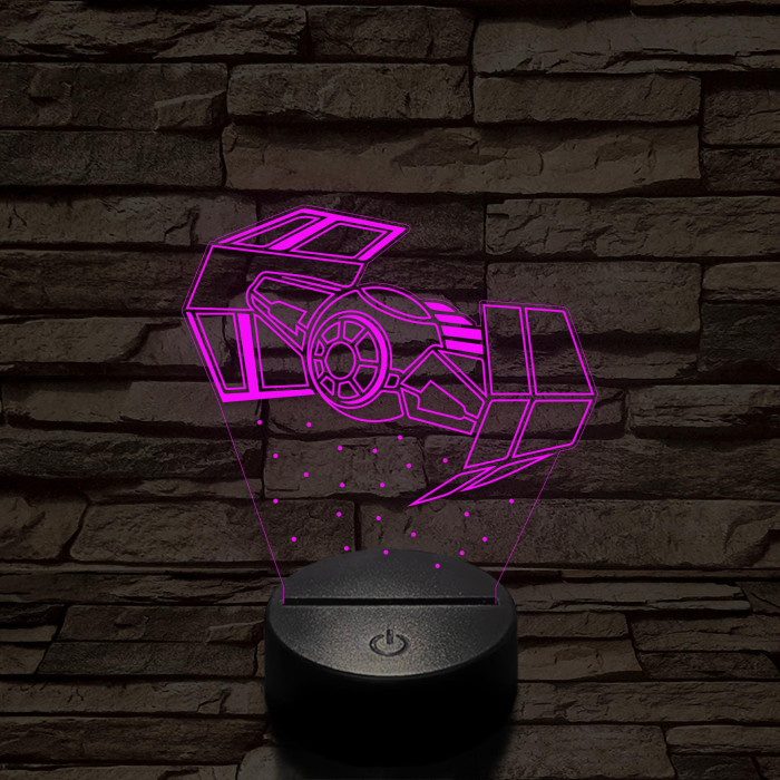 Sötét Nagyúr csillaghajója  7 színű  3D led lámpa