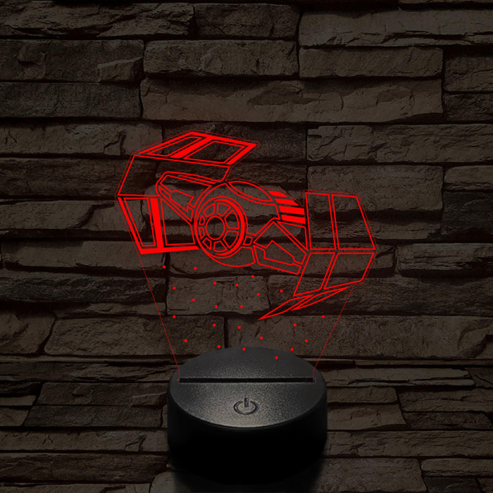 Sötét Nagyúr csillaghajója  7 színű  3D led lámpa