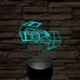 Sötét Nagyúr csillaghajója  7 színű  3D led lámpa