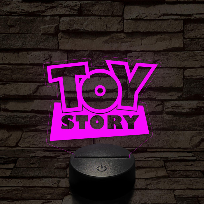 ToyStory logo 7 színű 3D led lámpa