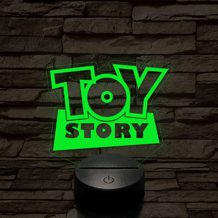ToyStory logo 7 színű 3D led lámpa