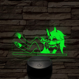 Helluva Boss  Loona az irodában  7 színű 3D led lámpa