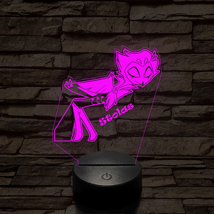 Helluva Boss Stolas 7 színű 3D led lámpa