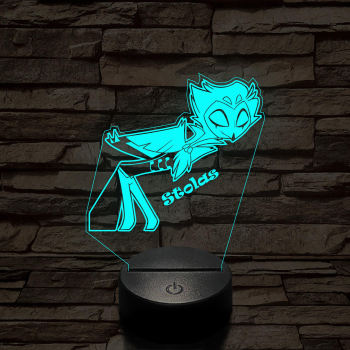 Helluva Boss Stolas 7 színű 3D led lámpa