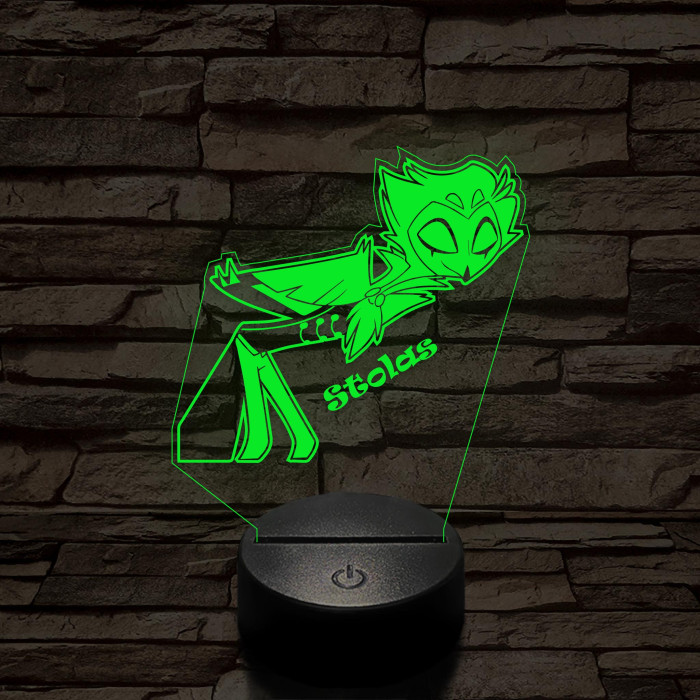 Helluva Boss Stolas 7 színű 3D led lámpa