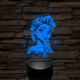Elza Jégvarázs 7 színű 3D led lámpa