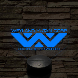 Weyland-Yutani logo 7 színű 3D led lámpa