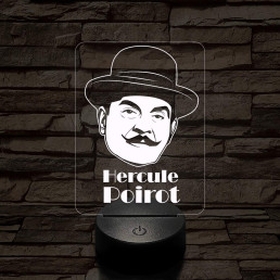 Poirot 7 színű  3D led lámpa