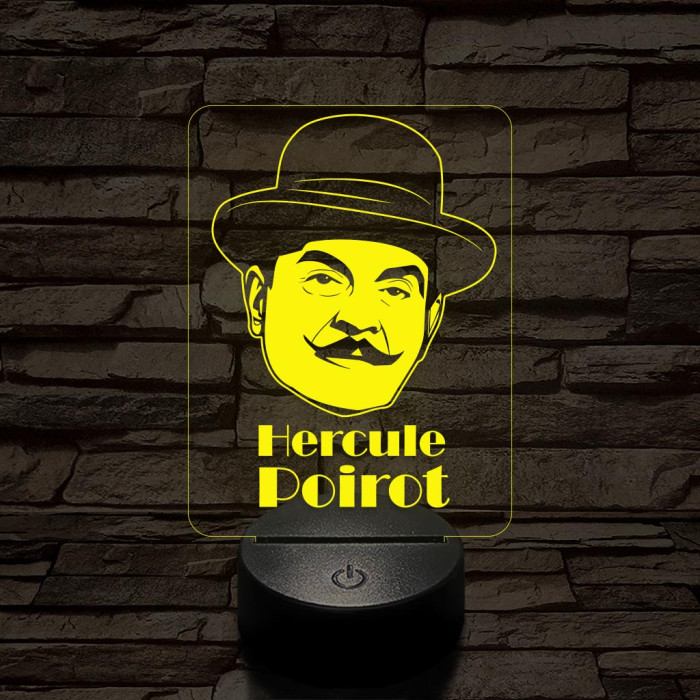 Poirot 7 színű  3D led lámpa