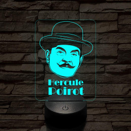 Poirot 7 színű  3D led lámpa