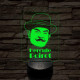 Poirot 7 színű  3D led lámpa