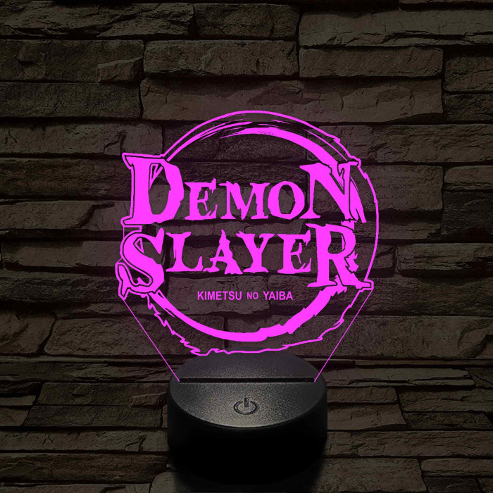 Demon Slayer logo 7 színű 3D led lámpa