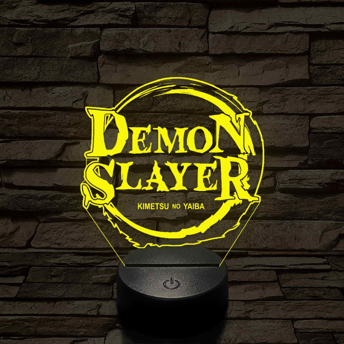 Demon Slayer logo 7 színű 3D led lámpa