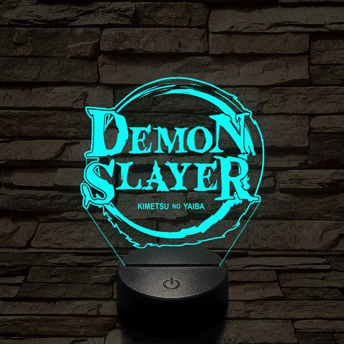Demon Slayer logo 7 színű 3D led lámpa
