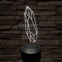 Kyber fénykard Kristály 7 színű 3D led lámpa