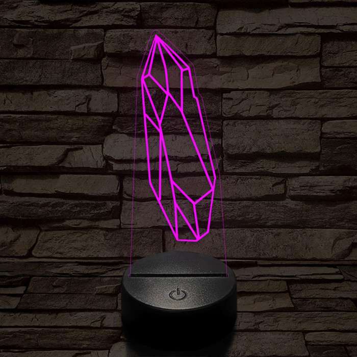 Kyber fénykard Kristály 7 színű 3D led lámpa