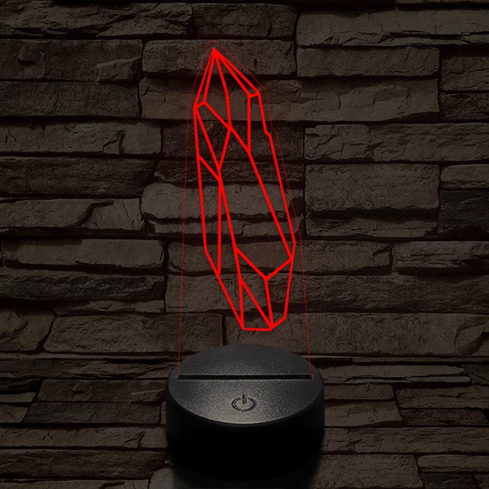 Kyber fénykard Kristály 7 színű 3D led lámpa