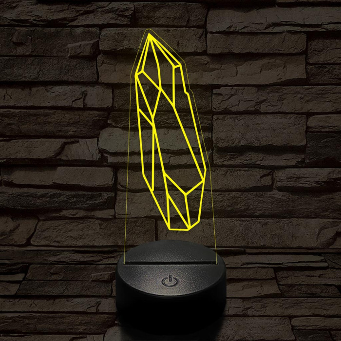 Kyber fénykard Kristály 7 színű 3D led lámpa