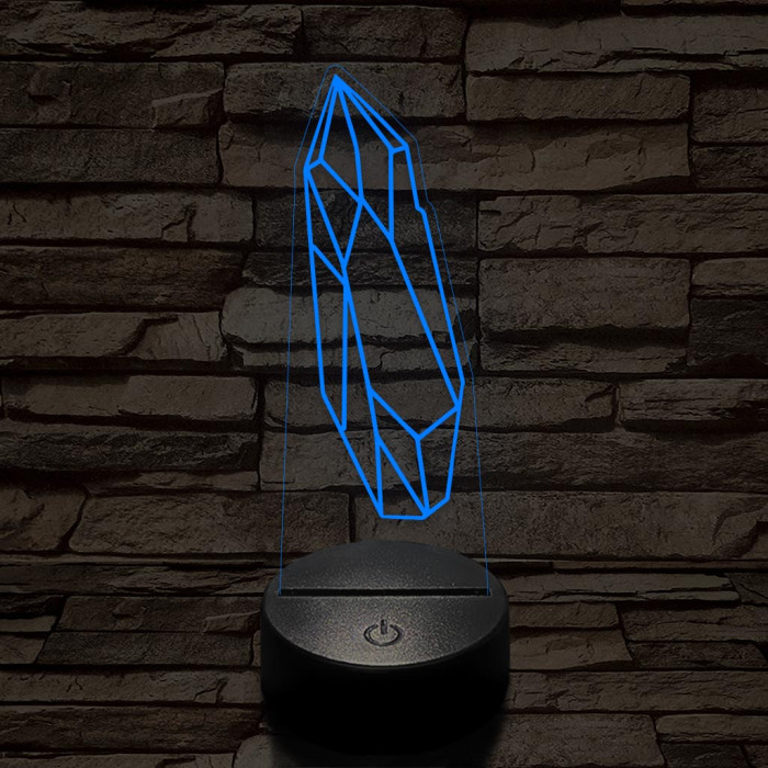 Kyber fénykard Kristály 7 színű 3D led lámpa
