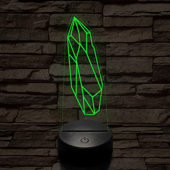 Kyber fénykard Kristály 7 színű 3D led lámpa