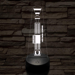 Obi-Wan Kenobi új fénykardja 7 színű 3D led lámpa