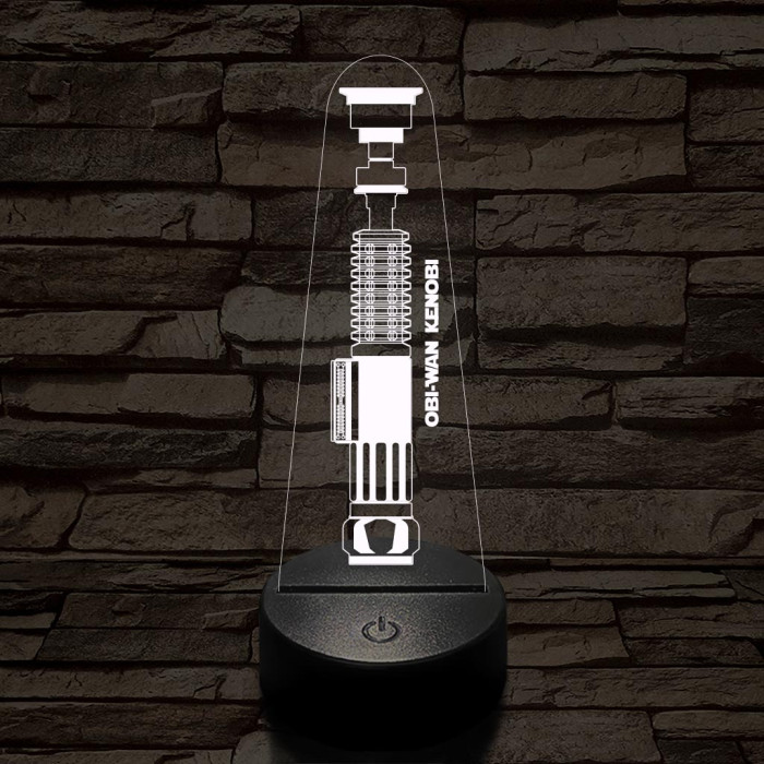 Obi-Wan Kenobi új fénykardja 7 színű 3D led lámpa