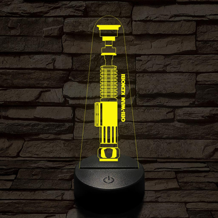 Obi-Wan Kenobi új fénykardja 7 színű 3D led lámpa