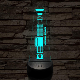 Obi-Wan Kenobi új fénykardja 7 színű 3D led lámpa